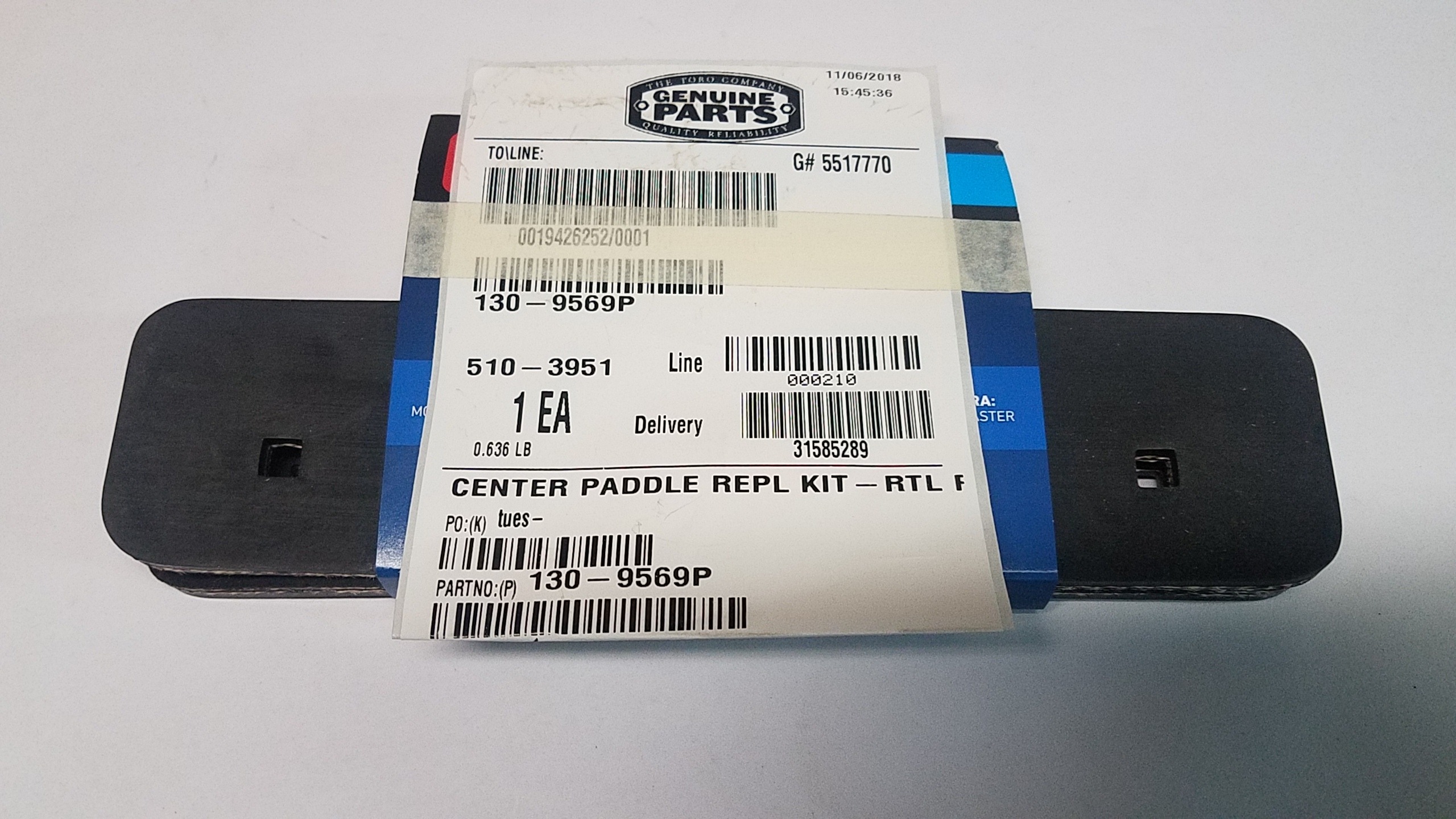 Toro Rtl Pkg-smaster Center Paddle Repl Kit 130-9569P Genuine Original OEM - Picture 1 of 1